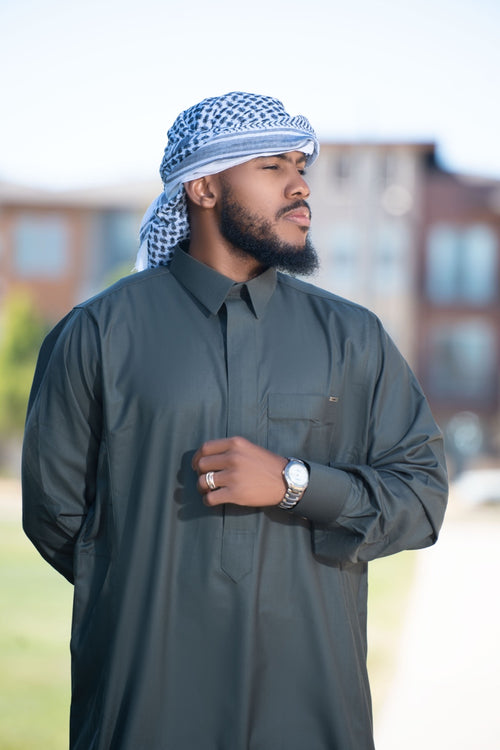 Premium Army Green Thobe